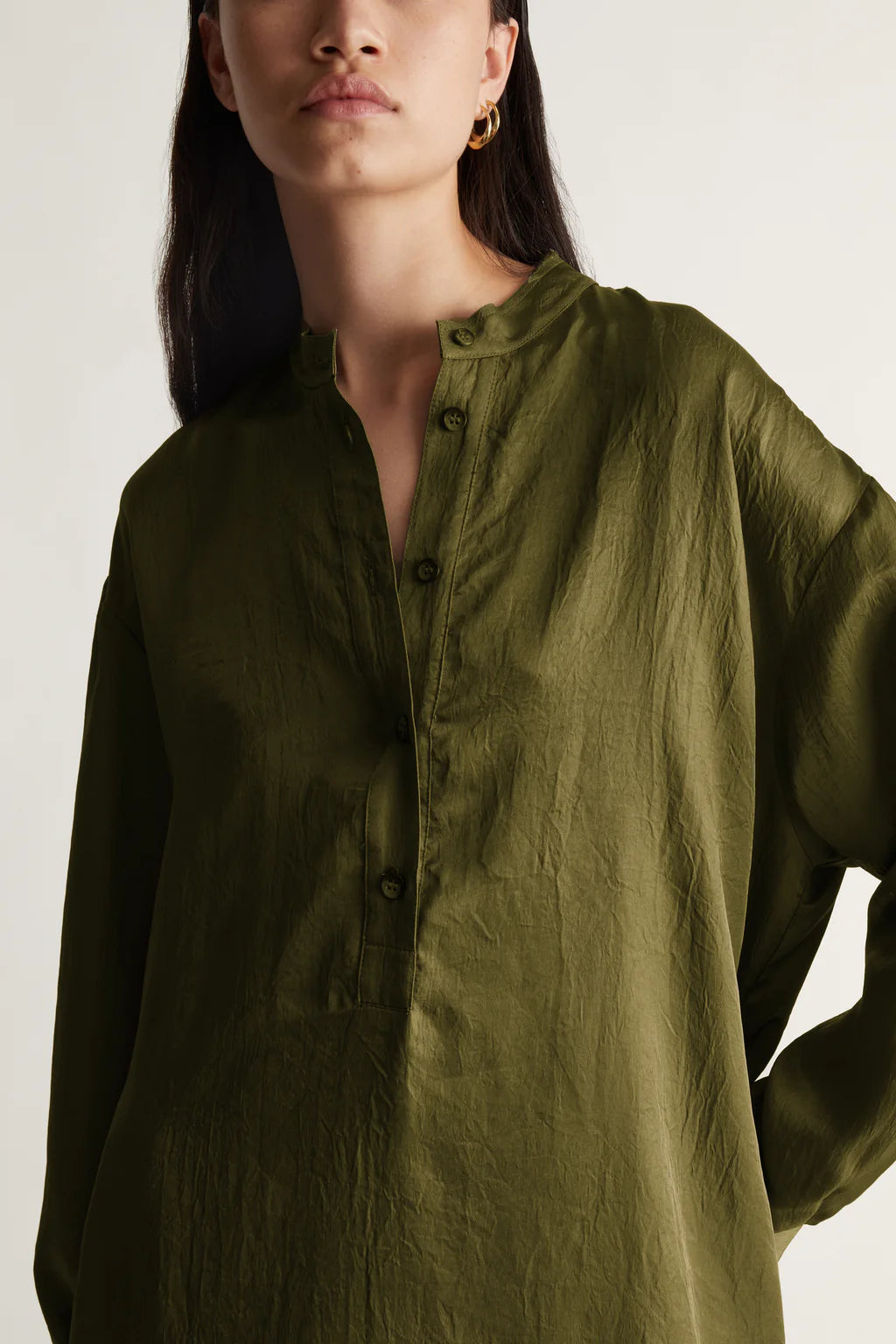 Lee Mathews Eden Tunic in Khaki Green