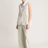 Lee Mathews Issy Sleeveless Shirt in Natural