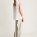 Lee Mathews Issy Sleeveless Shirt in Natural
