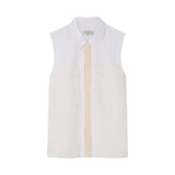Lee Mathews Issy Sleeveless Shirt in Natural