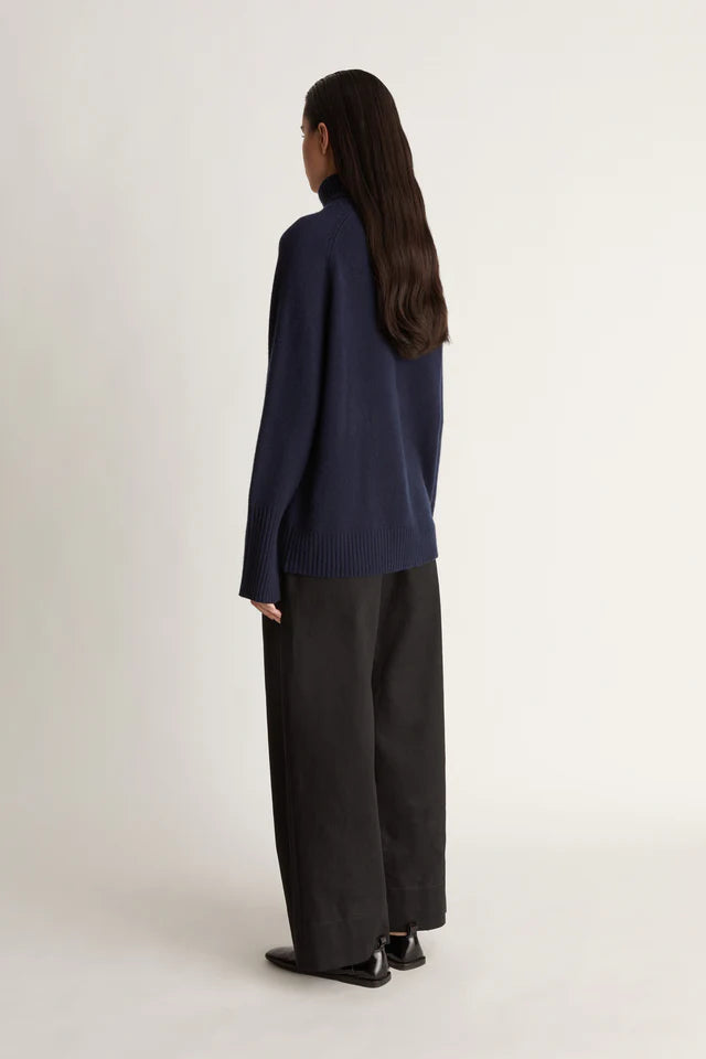 Lee Mathews Cashmere Turtleneck in Midnight