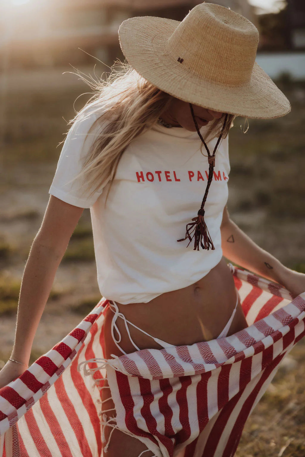 Little Palma Hotel Palma T-Shirt in Red