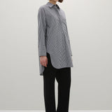 A Emery Logan Shirt in Navy Stripe