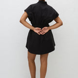 Matteau Mini Shirt Dress in Black