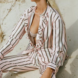 Maggie Marilyn For the Frill of It Shirt in Neopolitan Ice Cream Stripe