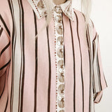 Maggie Marilyn Just Getting Good Shirt Dress in Neopolitan Ice Cream Stripe