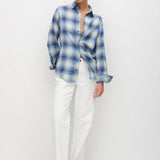 Matteau Flannel Shirt in Ocean Check