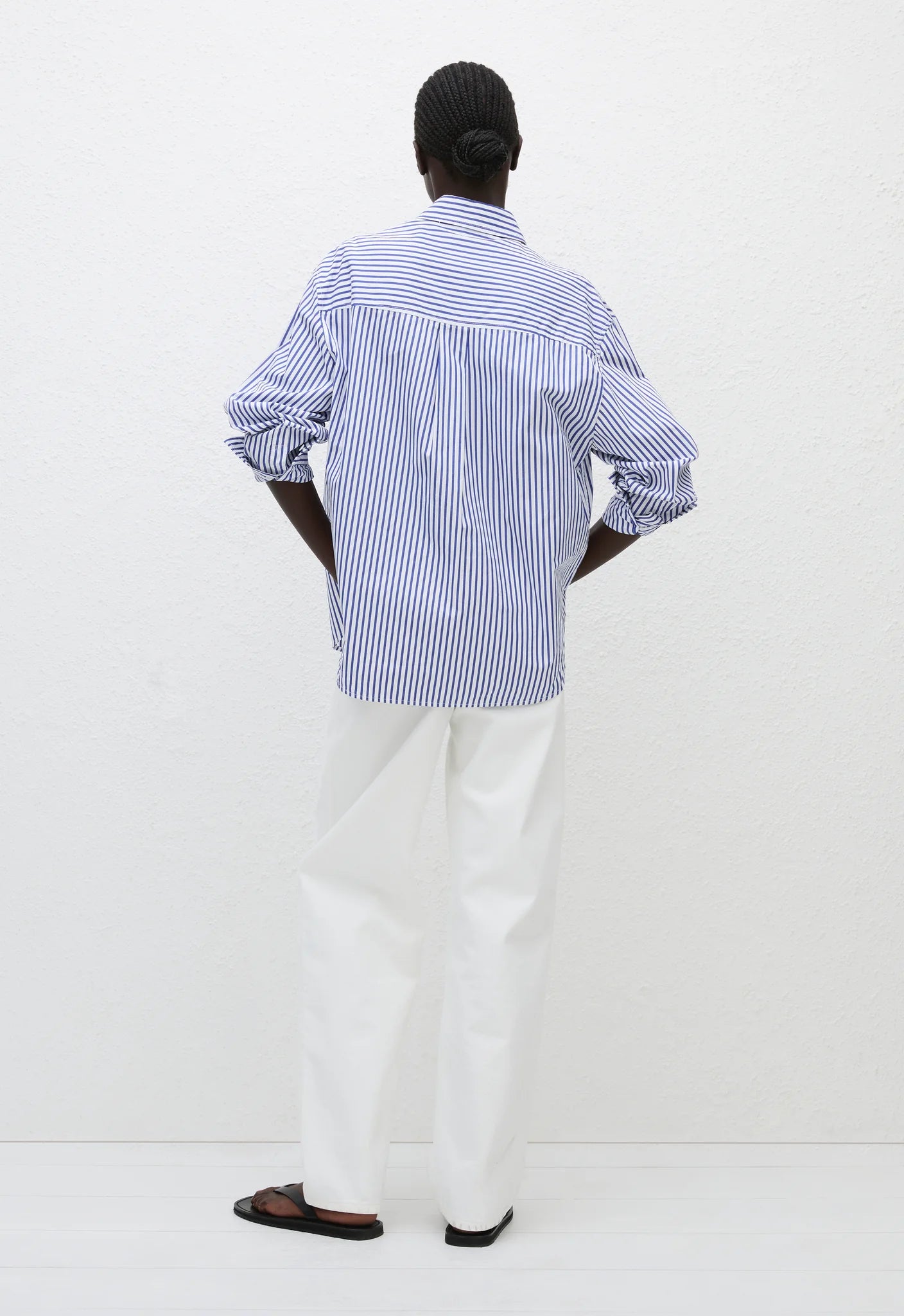 Matteau Classic Stripe Shirt in Cobalt Stripe