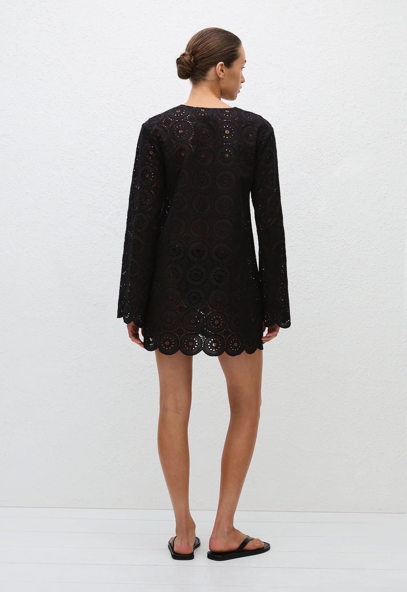 Matteau Broderie Tunic Dress in Black