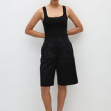 Matteau Long Chino Short in Black