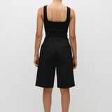 Matteau Long Chino Short in Black