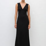 Matteau Plunge Slip Dress in Black