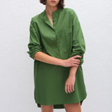 Matteau Popover Mini Shirt Dress in Cactus