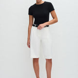 Matteau Long Chino Short in Chalk