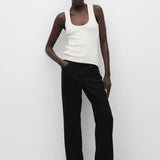 Matteau Ribbed Tank in Ecru