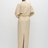 Matteau Straight Midi Skirt In Flax