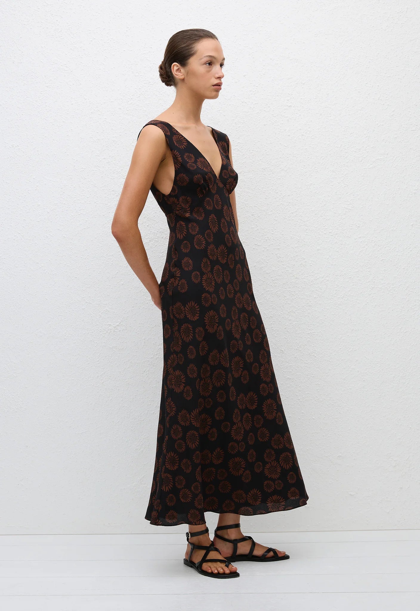 Matteau Plunge Slip Dress in Panama