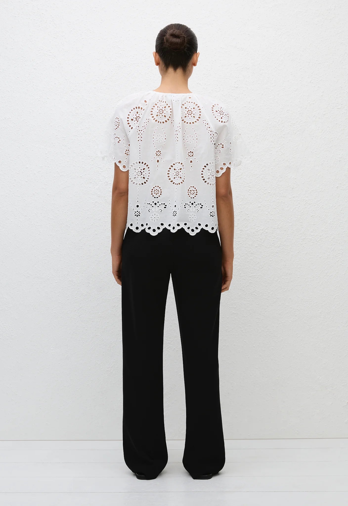 Matteau Broderie Blouse in White