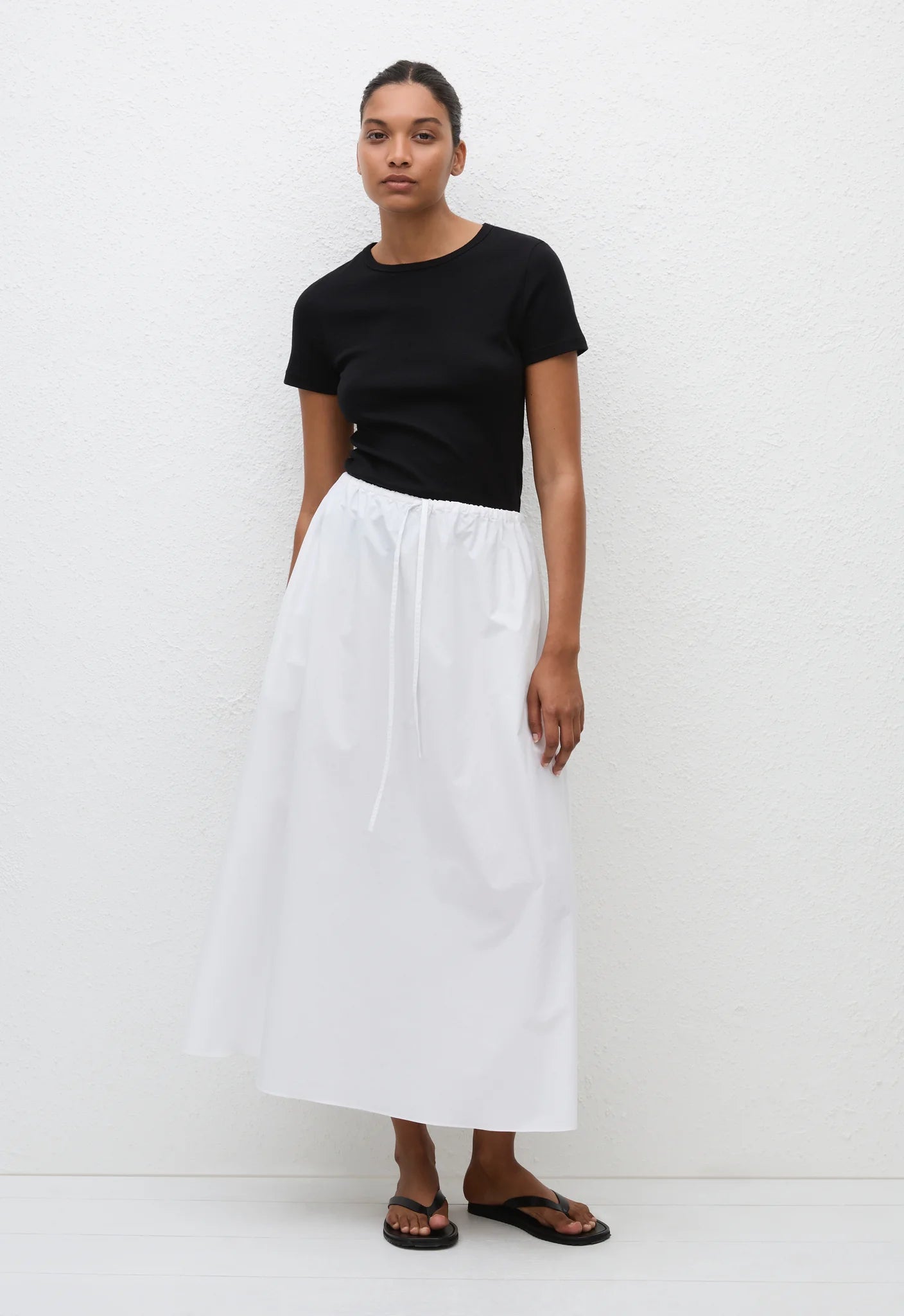 Matteau Drawcord Skirt in White