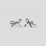 Meadowlark Bow Stud Earrings in Sterling Silver