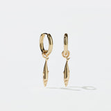 Meadowlark Sardine Charm Earrings in Gold Plate
