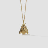 Meadowlark Bee Charm Necklace 50cm in Gold Plate