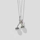 Meadowlark Cherry Charm Necklace 50cm in Sterling Silver