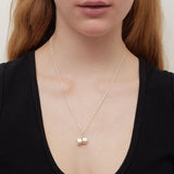 Meadowlark Dice Charm Necklace 50cm in Sterling Silver