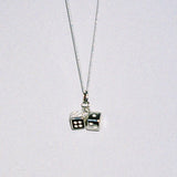 Meadowlark Dice Charm Necklace 50cm in Sterling Silver