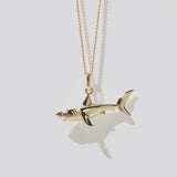 Meadowlark Shark Charm Necklace 50cm in Gold Plate