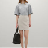 A Emery Mika Tee in Grey Melange