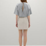 A Emery Mika Tee in Grey Melange