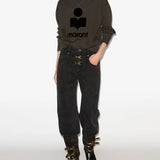 Isabel Marant Moby Sweatshirt in Faded Black