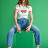 Mother Patch Pocket Mid Rise Maven Ankle in Avant Gardener