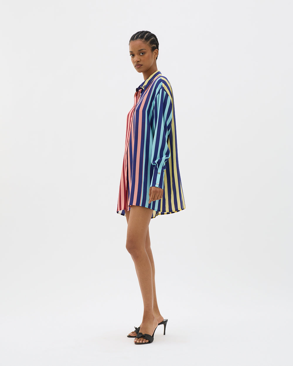 Muma World Striped Oversized Shirt in Stripe