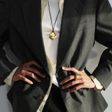 Nina Gordon Concave Pendant Necklace in Gold