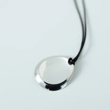 Nina Gordon Concave Pendant Necklace in Silver