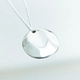 Nina Gordon Dented Medallion Necklace In Silver