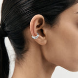 Nina Gordon Mirror Ear Cuff in Silver