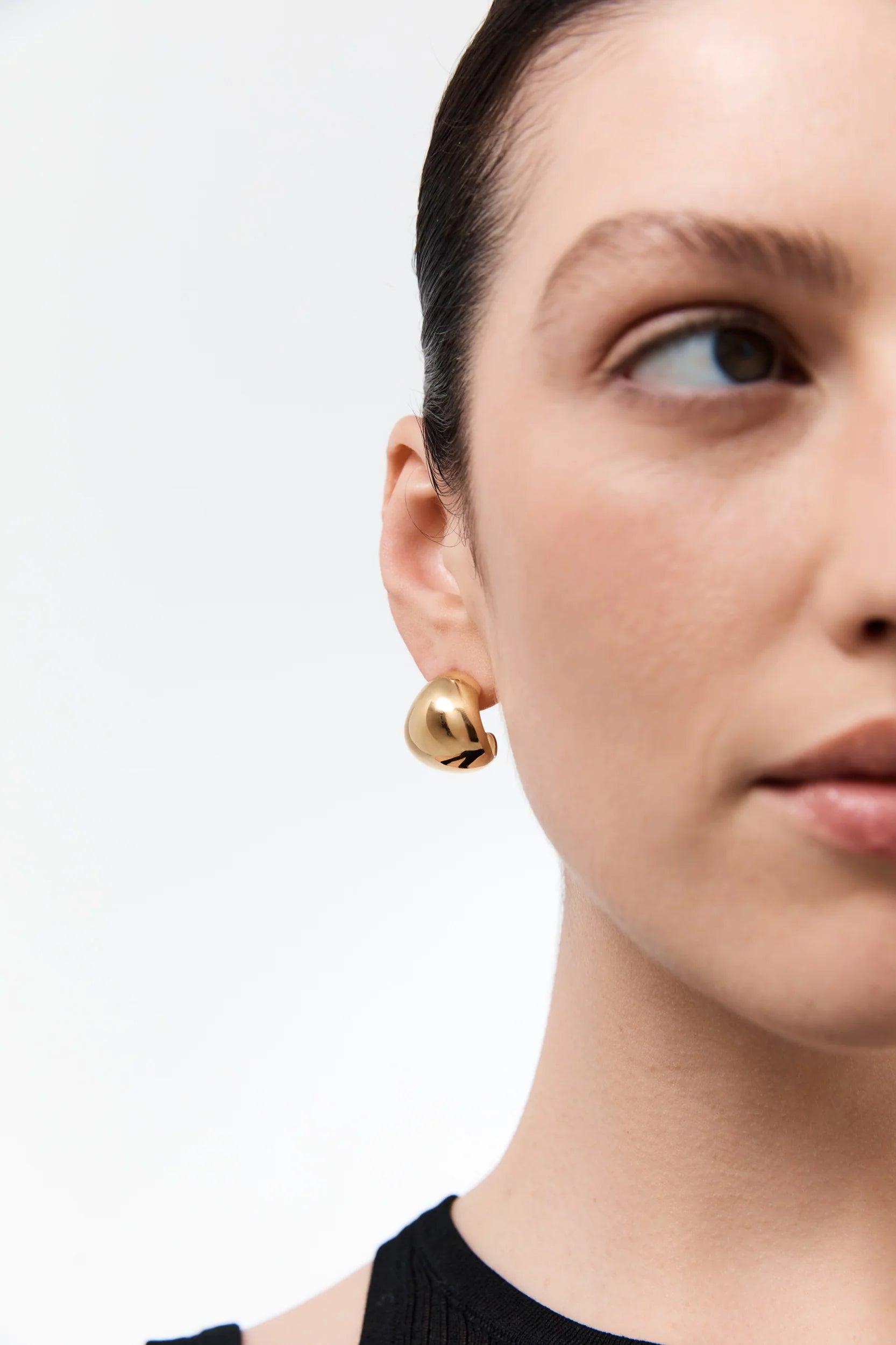 Nina Gordon Fold Hoops LARGE in Gold