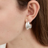 Nina Gordon Mega Hoops Large In Silver