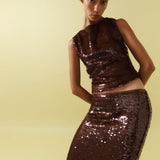 One Of Others Kendall Skirt in Coffee