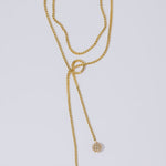 Pearl Octopuss.y Crystal Sphere Tie in Gold