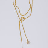 Pearl Octopuss.y Crystal Sphere Tie in Gold