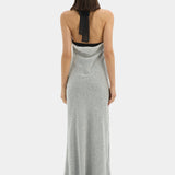 Sir Lisander Halter Midi Dress in Polka Dot Bianca