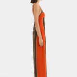 Sir Destino Scoop Slip Dress in Pacha Stripe