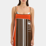 Sir Destino Scoop Slip Dress in Pacha Stripe