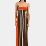 Sir Destino Scoop Slip Dress in Pacha Stripe