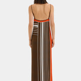 Sir Destino Scoop Slip Dress in Pacha Stripe