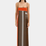 Sir Destino Scoop Slip Dress in Pacha Stripe